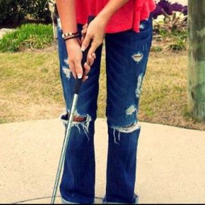 Flare Abercrombie & Fitch Distressed Jeans